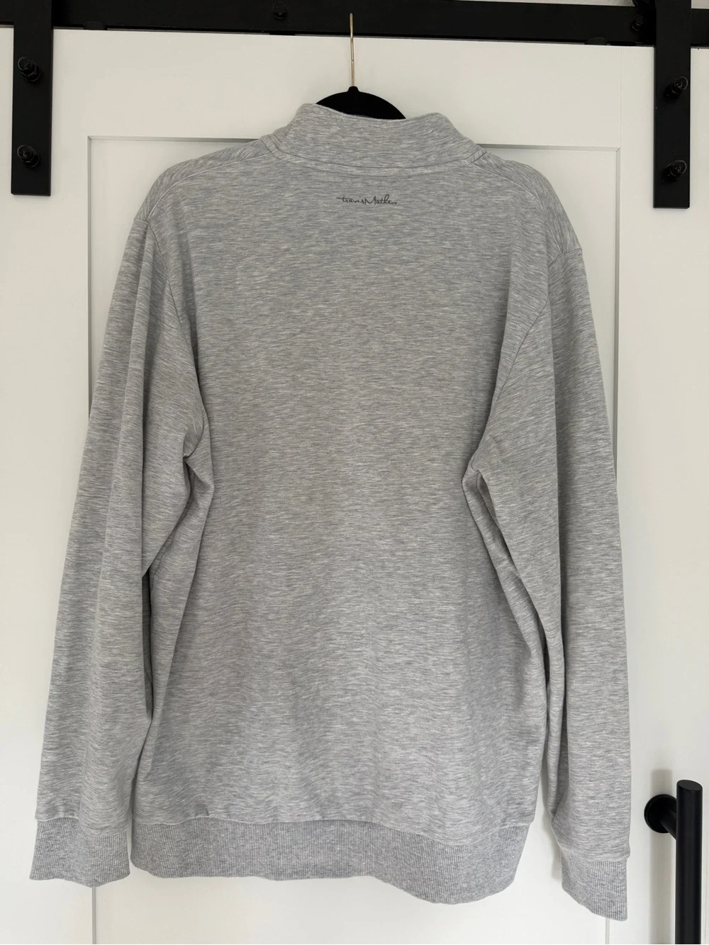 Travis Mathew Light Gray Quarter-Zip Pullover
